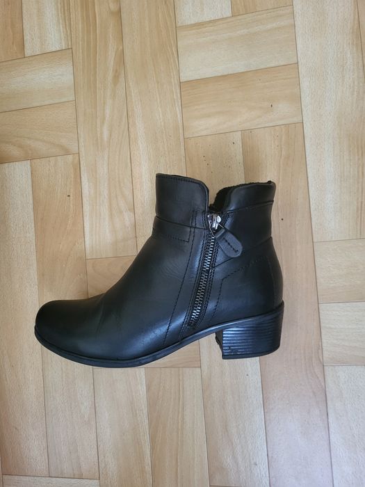 Botki damskie ze skóry