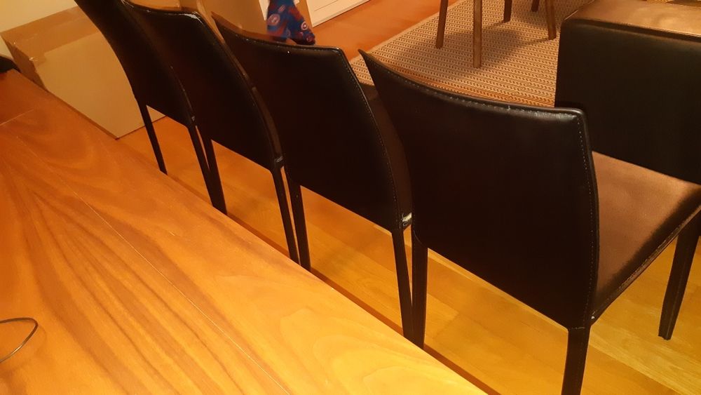 Cadeiras pele corte inglês