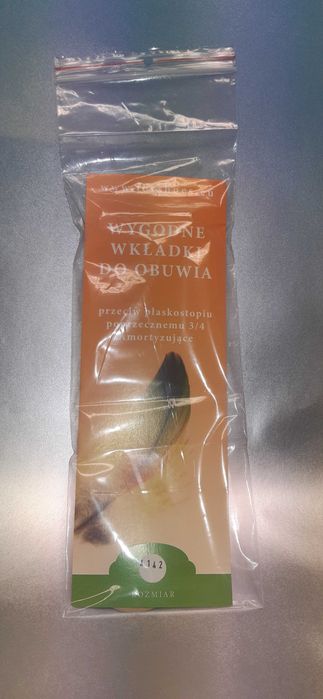 Wkładki ortopedyczne 3/4 przeciw płaskostopiu poprzecznemu. 39/40