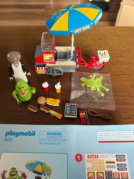 Playmobil 9222 Ghostbusters Slimer przy budce z hot dogami PM.