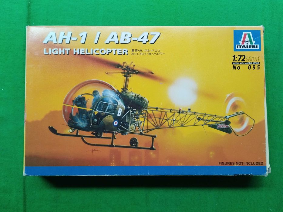 1/72 Italeri #095 - Bell AB-47 | Bell H-13 Sioux decalques kit modelismo