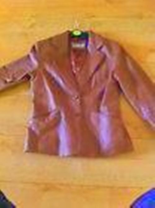 Kurtka żakiet marynarka skóra naturalna skórzana brązowa rozmiar 40 L