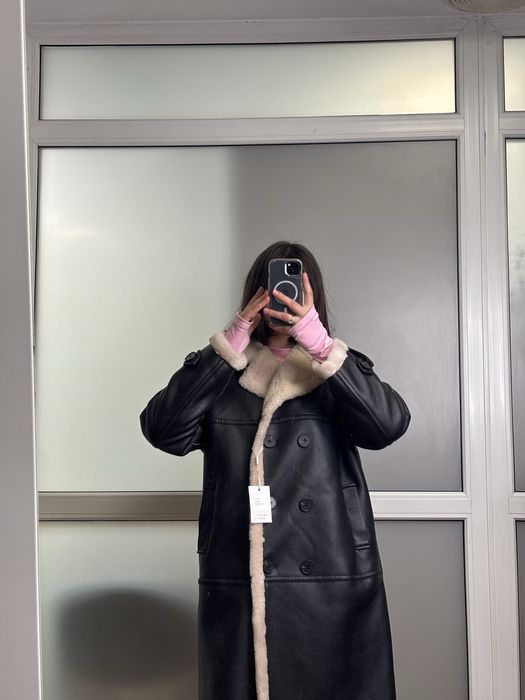 Дублянка з натурального хутра | шкіряна | розмір M