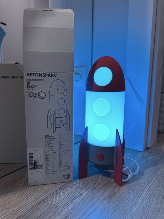 Nowa lampka rakieta Ikea led do pokoju dziecięcego lampa Aftonsparv