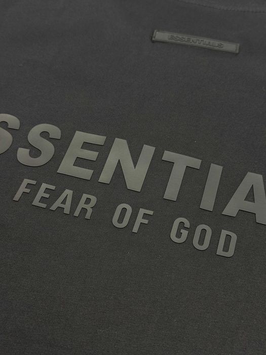 Футболка FOG Fear of God ESSENTIALS Oversize чорна біла бежева сіра кремова унісекс преміум люкс