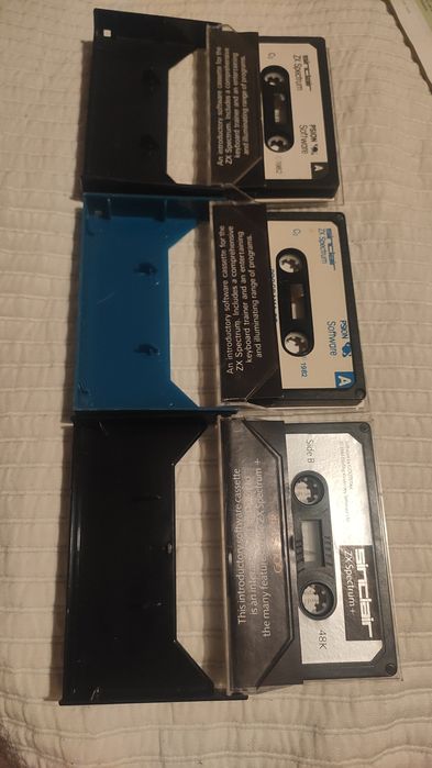 K7 originais ZX Spectrum (Versão portuguesa e inglesa) e ZX + inglesa