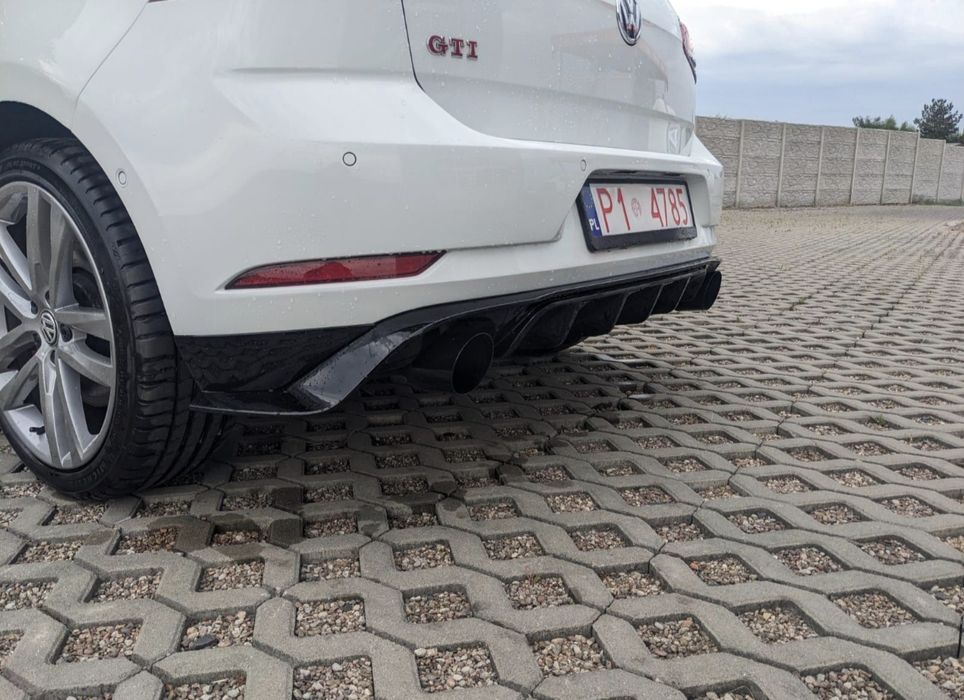 GOLF 7,5 GTI GTD Tylny Dyfuzor Zderzaka Spoiler Dokładka Czarny Połysk