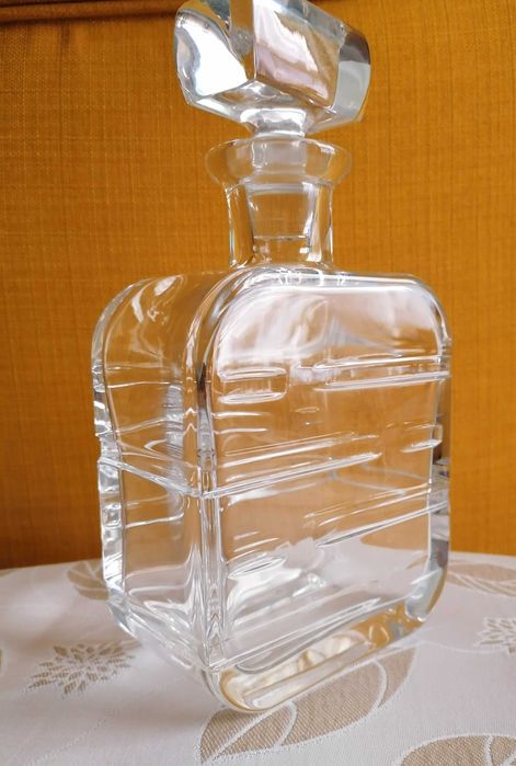 Garrafa + 6 copos de whiskey de cristal Atlantis – como novo
