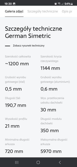 Blachodachówka blachotrapez modułowa GERMAN 3