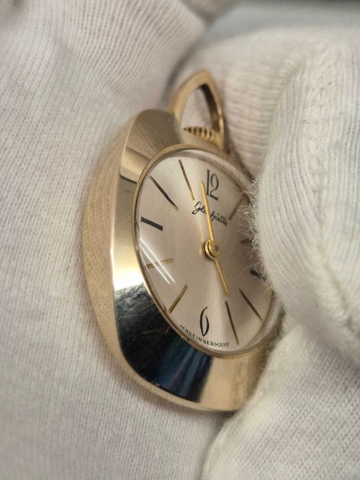 Rzadki unikalny zegarek naszyjnik *Glashutte*