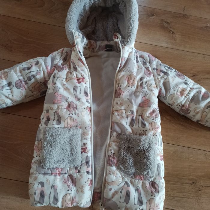 Zimowa kurtka 110 wzór zwierzątka