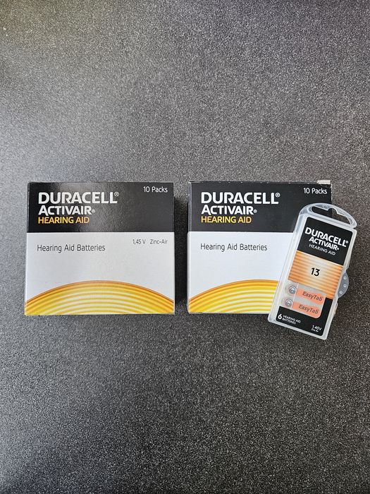 Bateria do aparatów słuchowych Duracell Activair 13 PR48 120szt.