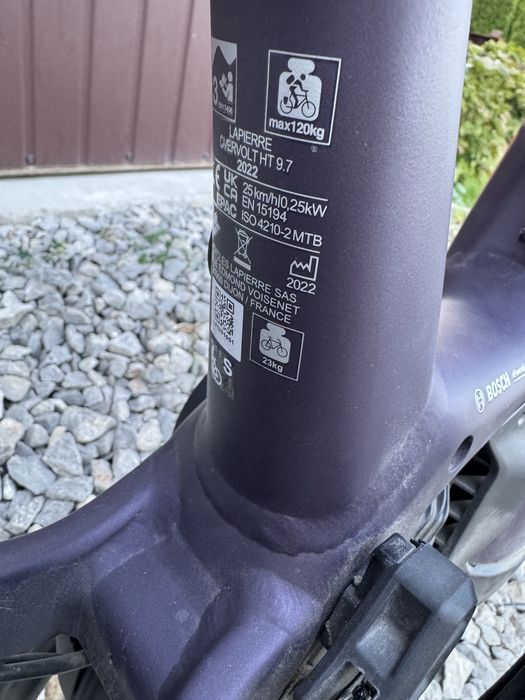 Rower elektryczny LAPIERRE Overvolt HT 9.7 Cues bosh 200km przebiegu