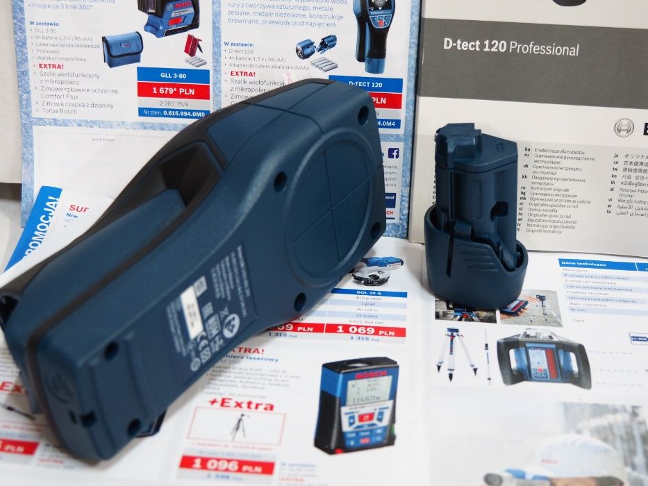 BOSCH D-TECT 120 detektor czujnik wykrywacz kabli szukacz drewno