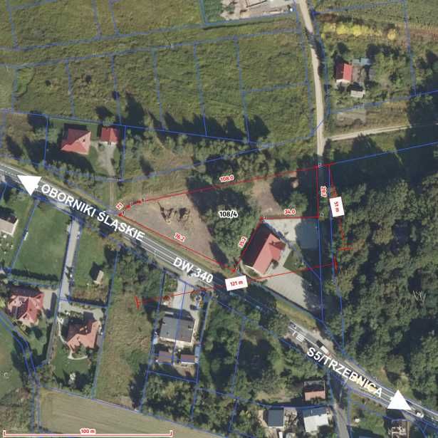 Działka inwestycyjna gm. Oborniki Śląskie DW340 Wilczyn 3499m2 usługi + dom