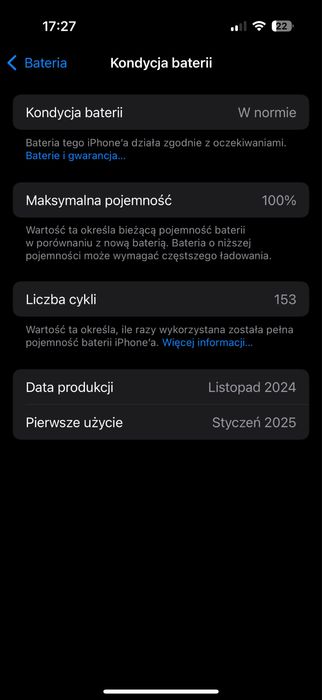Iphone 16 pro 99% baterii zamienie na 15 pro max