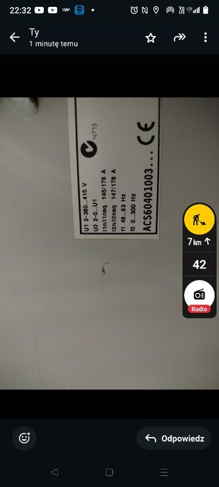 Falownik ABB acs 600 110kw danfoss altivar ig5a lenze Vacon  yas