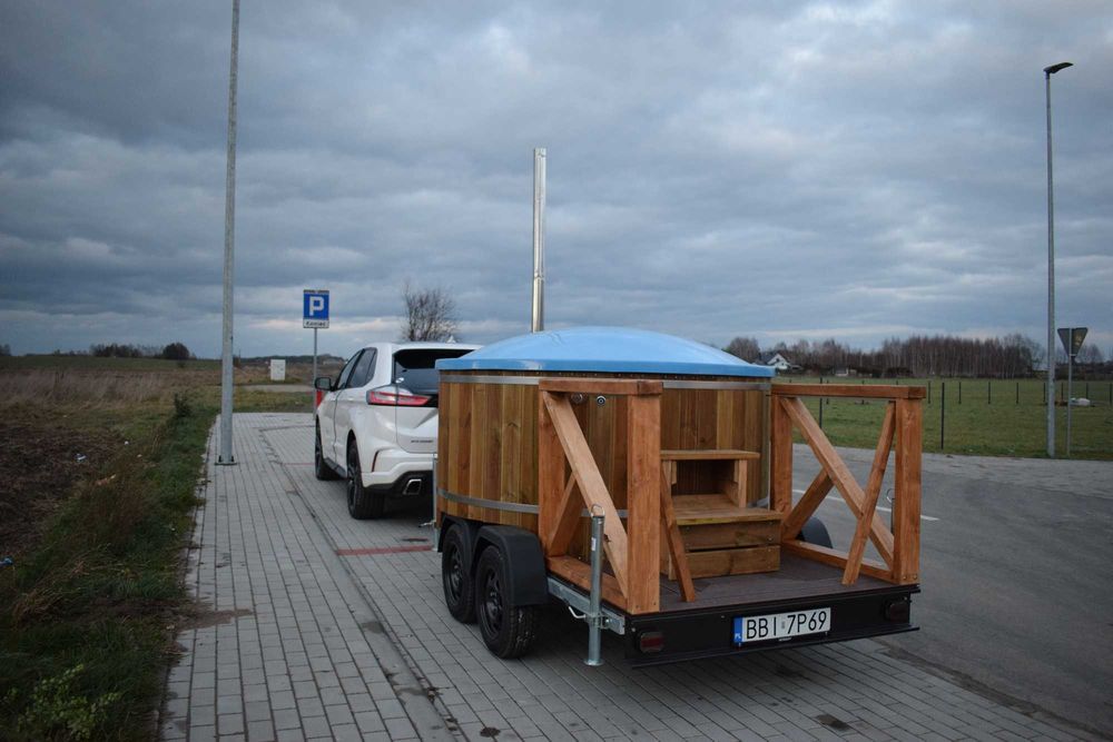 Wynajem Mobilna Balia Ruska bania Spa Jacuzzi Hydromasaż i Aeromasaż