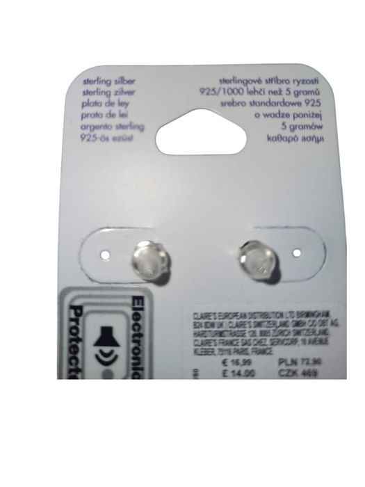 Brincos em prata novos Claire's borboletas  com brilh