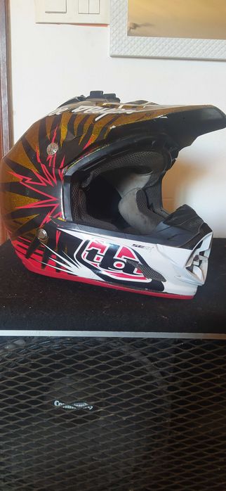 Capacete Troy Lee Designs SE3 ECE Piston Helmet Gold