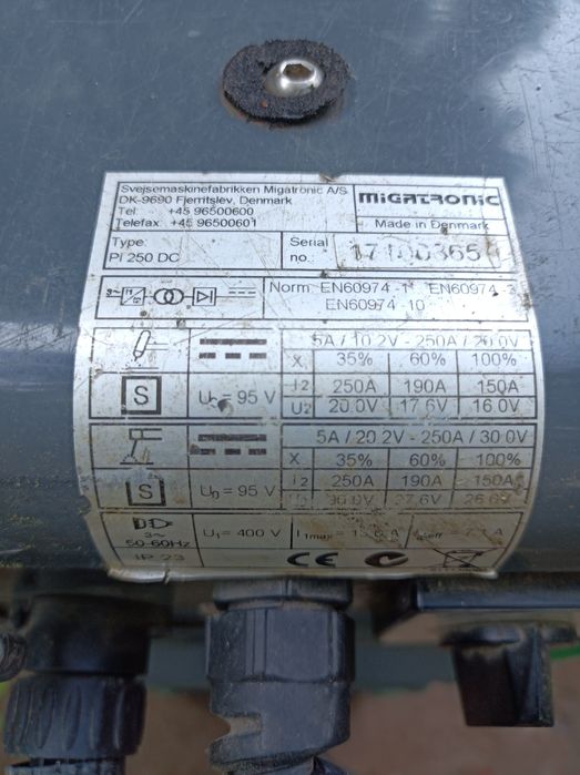 Spawarka migatronic tig DC bo pi 250
