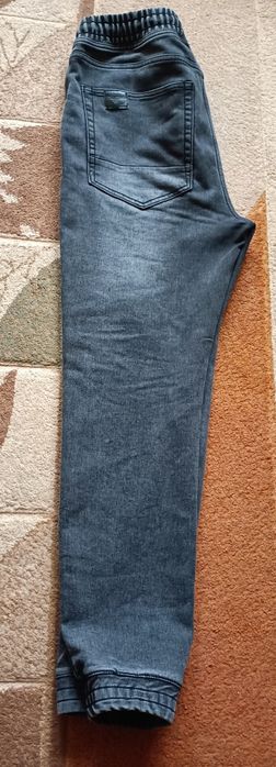 Spodnie firmy  Ombre JOGGERY jeansowe  szare L