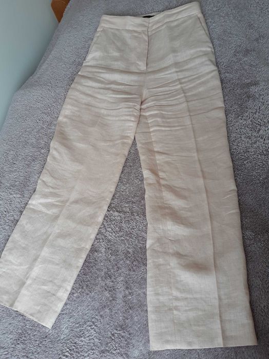 Lniane spodnie Zara