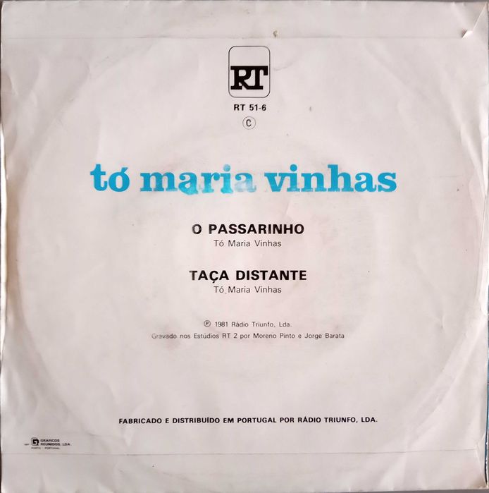 Tó Maria Vinhas	- - - - -	O Passarinho	- - - - -	Single424178411048151041