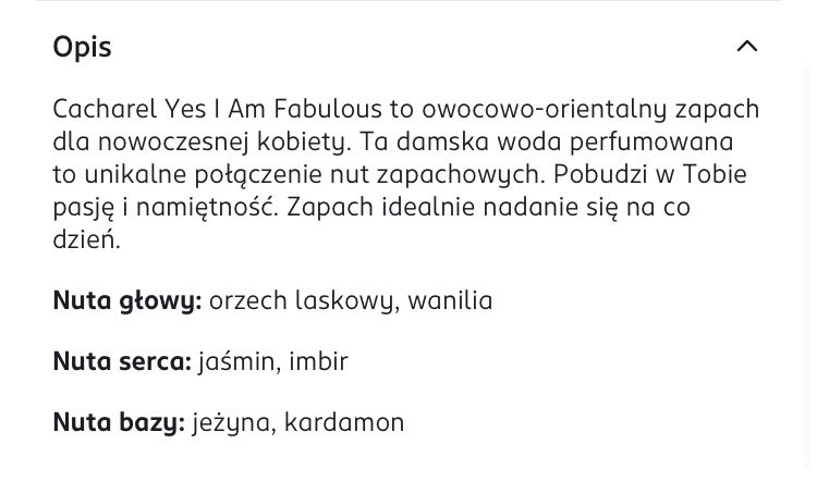 Perfumy Cacharel Yes I Am Fabulous 30 ml