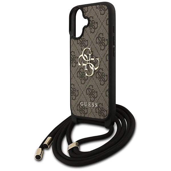 Etui Guess 4G Big Logo Cord Stap Crossbody na iPhone 17 - brązowe