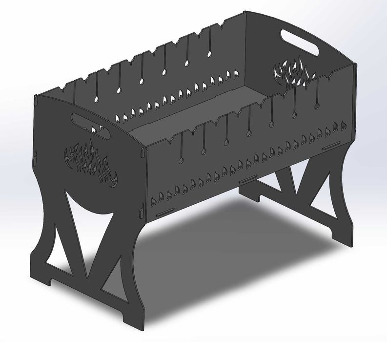 Mangal/grill standard/na zamówienie stal 3 mm