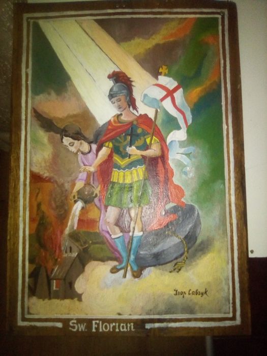 Картина св.ФЛОРІАН образ,захист від вогню в будинку.