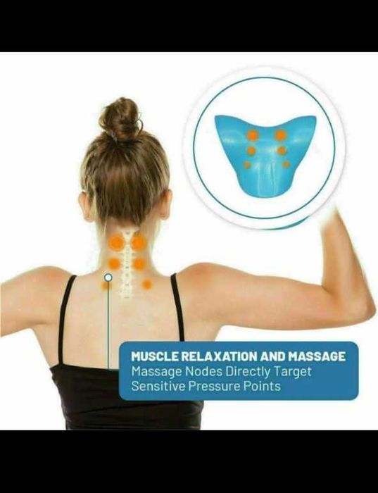 Розтягиватель для шеи подушка для массажа шеи