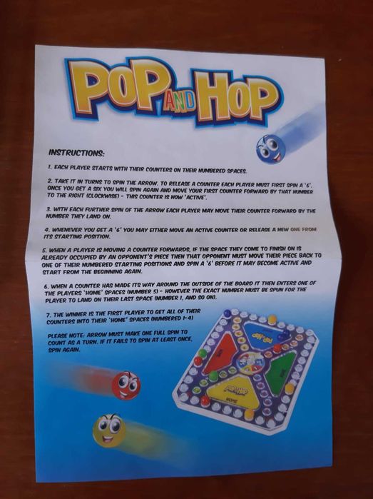 Gra planszowa podróżna dla dzieci - chińczyk - Pop and Hop