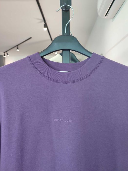 Лонгслів Acne Studios Simple Logo Long Sleeve Purple