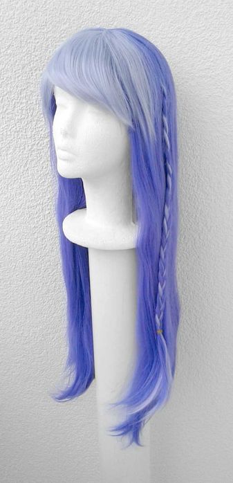 Petunia Happy Tree Friends peruka niebieska z grzywką cosplay wig
