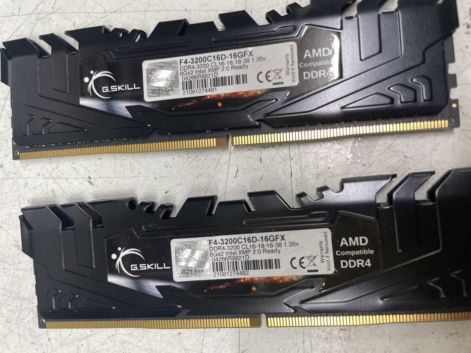 Оперативная память G.Skill 16Gb (Kit of 2x8Gb) DDR4-3200 PC4-25600 Cl16 Flare X