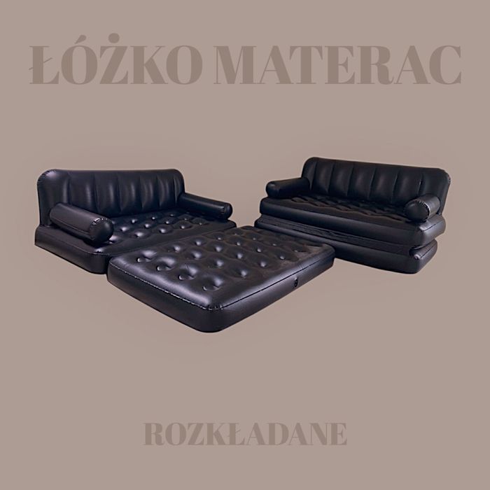 Materac dwuosobowy Bestway Super Sofa 152x188x64 cm czarny