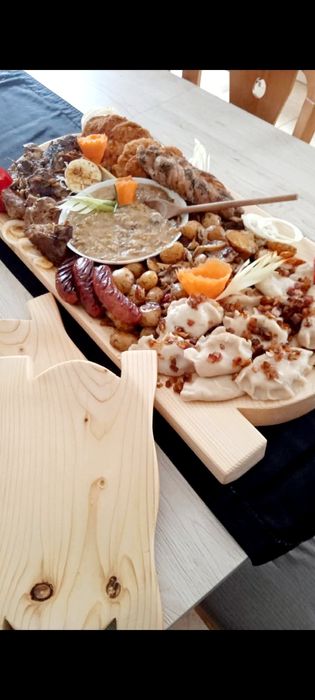 Koryto drewniane cateringowe do podawania dań taca na mięso