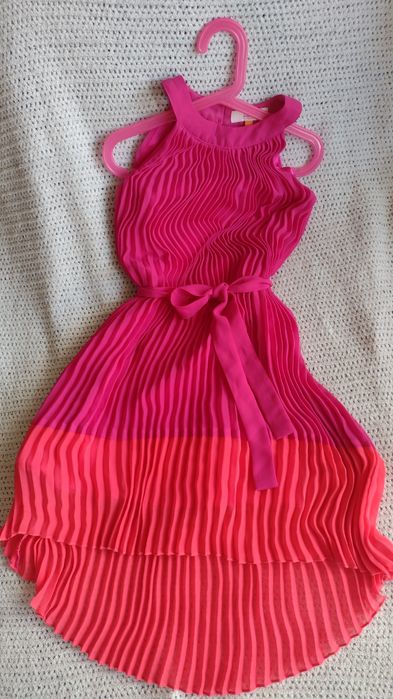 Ted Baker sukienka plisowana r. 116, 122, 128 różowa wizytowa wesela i