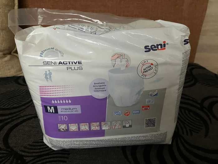 SENI Active Plus rozmiar M, 10 szt. - elastyczne majtki chłonne