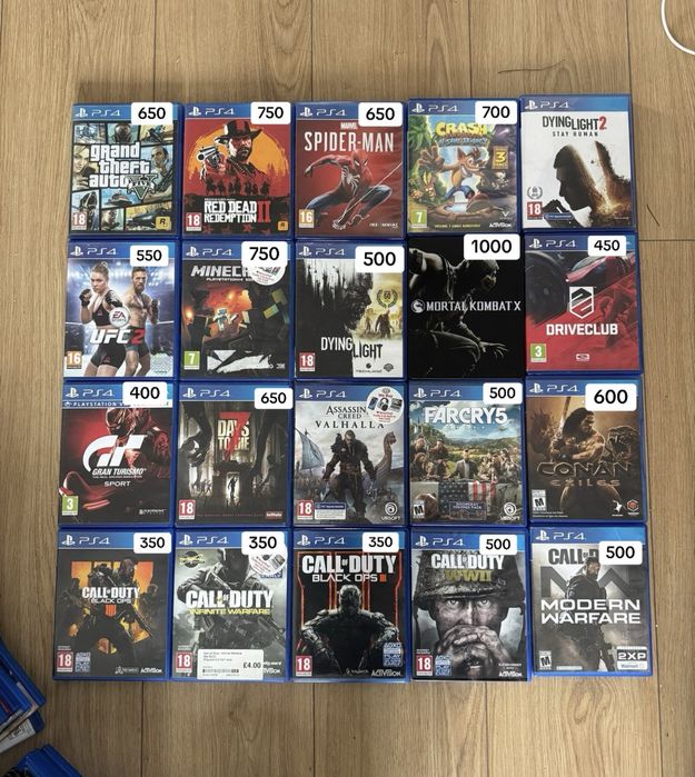 Диски для playstation 4/5 . PS4. Rdr 2, Dying Light, Mortal combat