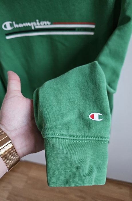 Champion męska bluza z kapturem M zielona hoodie