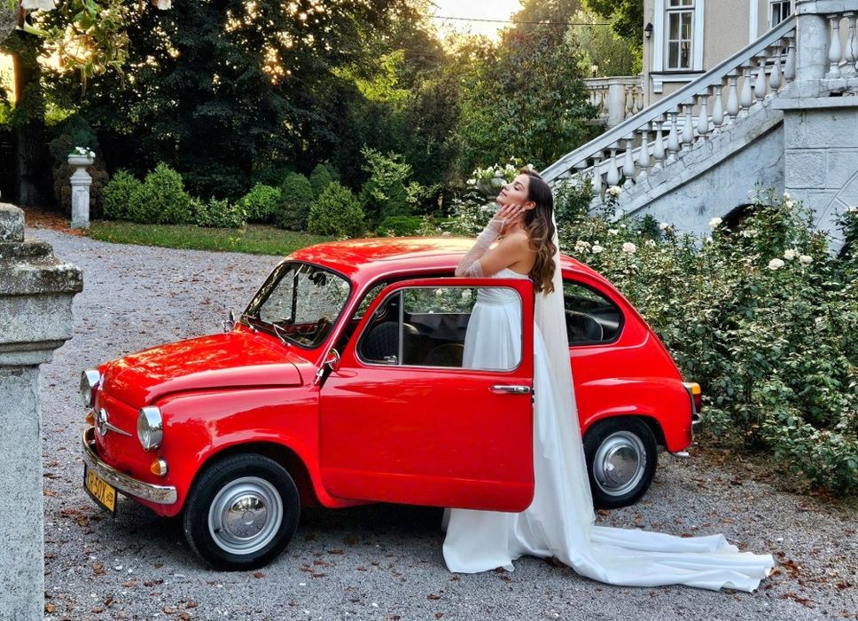 Auto do ślubu, sesji zdjęciowej Fiat600 d