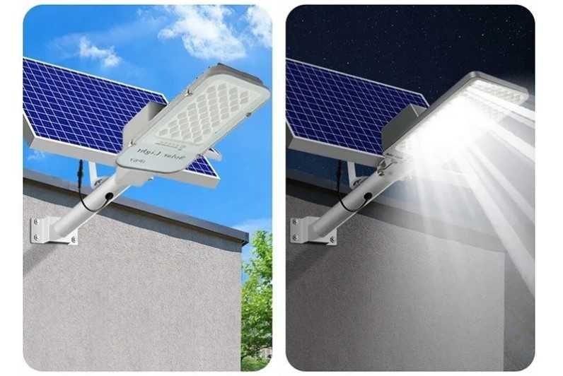 Latarnia Ogrodowa Lampa Solarna Na Słup Mocna 2000W PANEL Uliczna