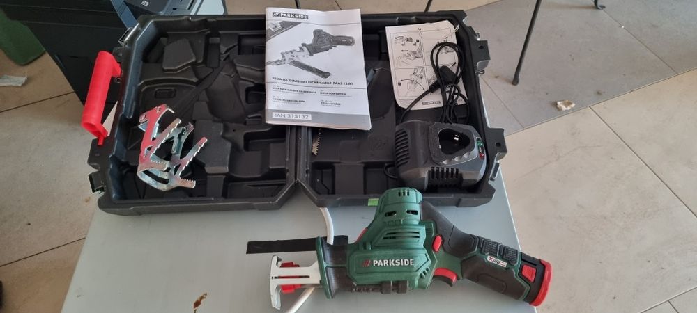 PARKSIDE PAAS 12 A1 – Serra de Jardim a Bateria – com Mala e Carregador