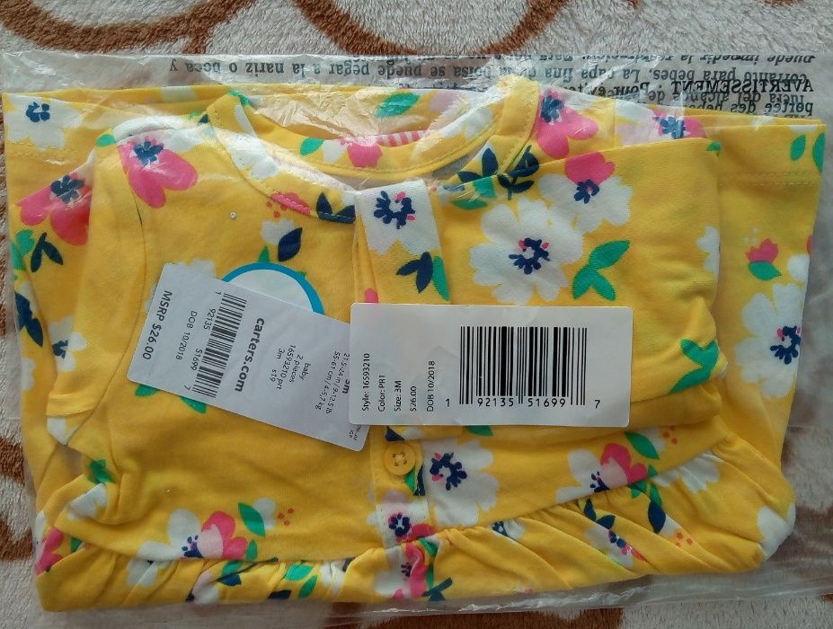 Carter's 3m Платье с леггинсами