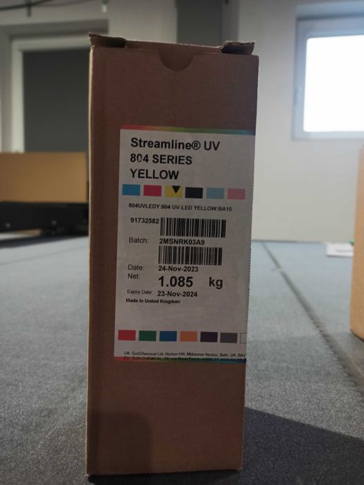 Farby UVLED Streamline 804 Magenta Cyan Black Yellow Light Cyan Magent