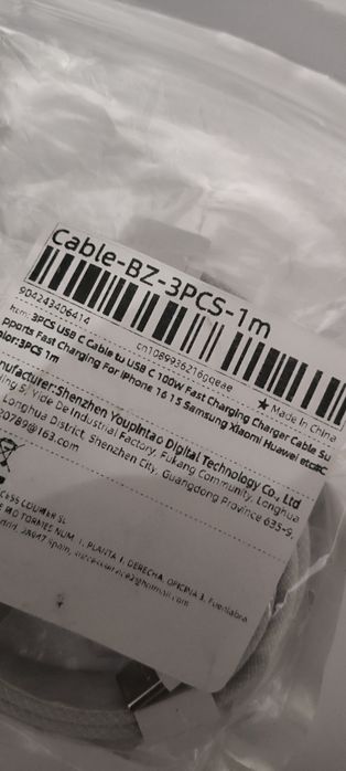 Solidny kabel USB c - USB c 1m