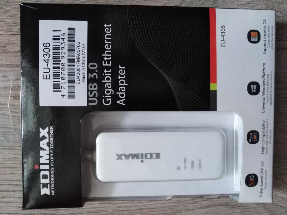Сетевой адаптер EDIMAX USB 3.0 Gigabit Ethernet EU-4306